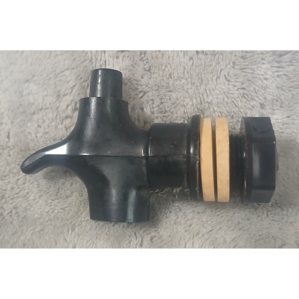 Universal Black Plastic Beverage Dispenser Spigot Replacement Faucet  w/ Washers